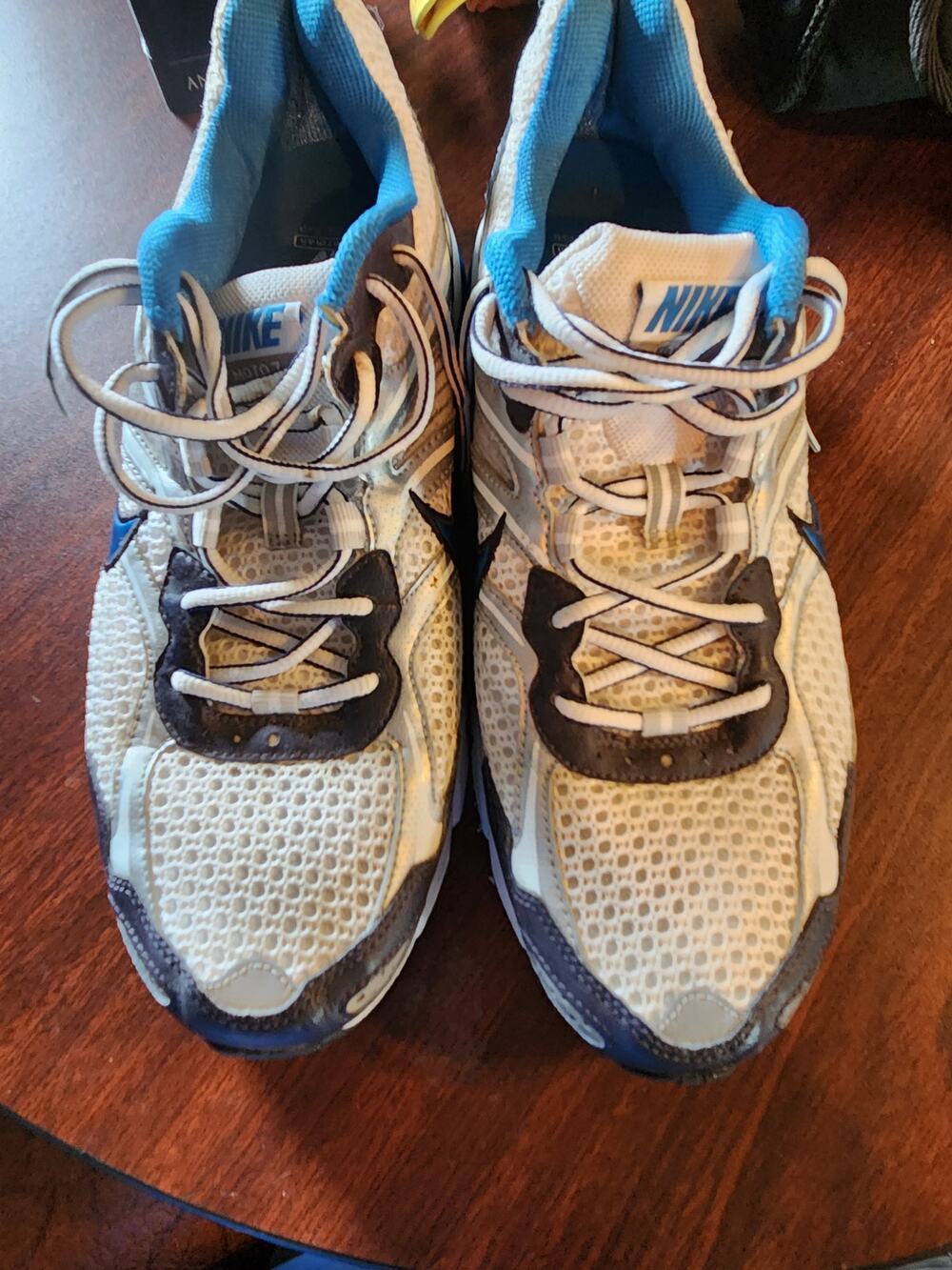 Nike Air Max Mens Running Shoes US 10 White Silver Blue 366375-141